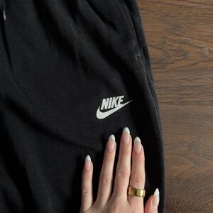 Nike Black Joggers with White Logo